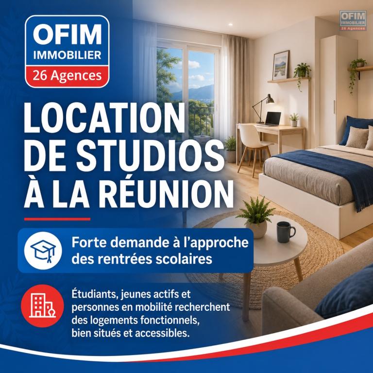 Location de studios à La Réunion : une forte demande à l’approche des rentrées